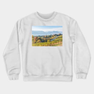 Naramata and Okanagan Lake Autumn Vineyard View Crewneck Sweatshirt